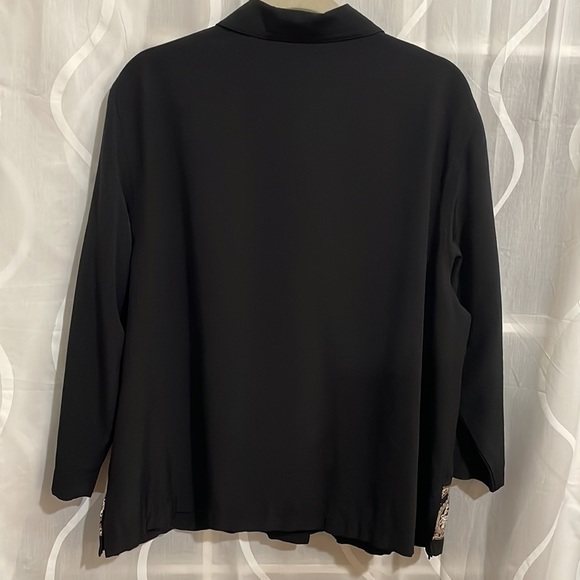 JM Collection Button Down Embroidered Blouse, Size XL - Picture 4 of 4